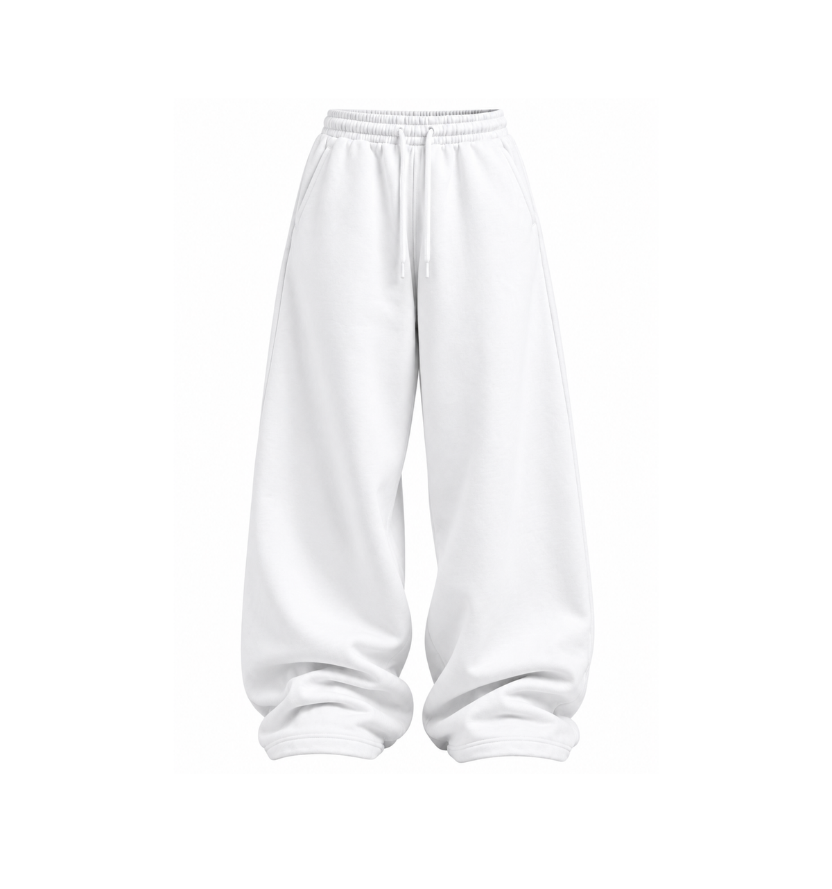 Balloon Wide-Leg Fit Sweatpants - White