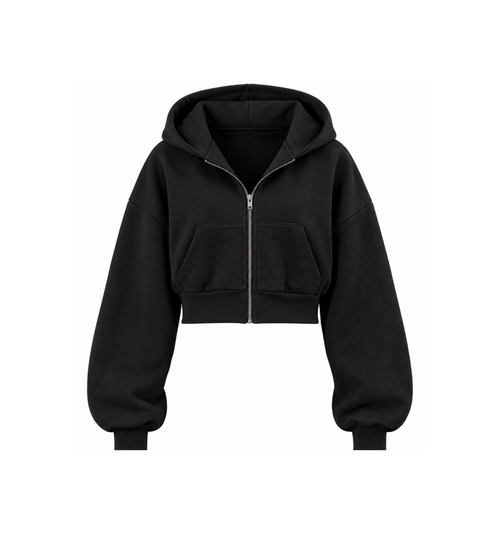 Crop top Zip-Up Hoodie