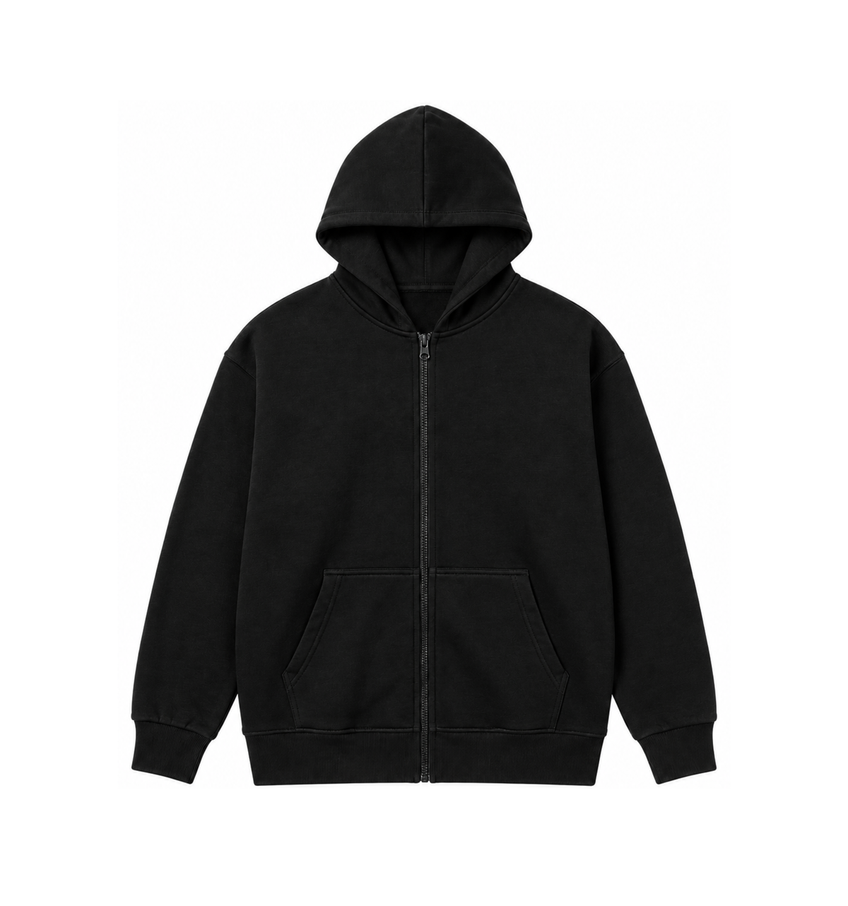 Oversized Full-Zip hoodie Black