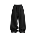 Balloon Wide-Leg Fit Sweatpants - Black