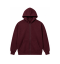 Oversized Full-Zip hoodie Burgundy