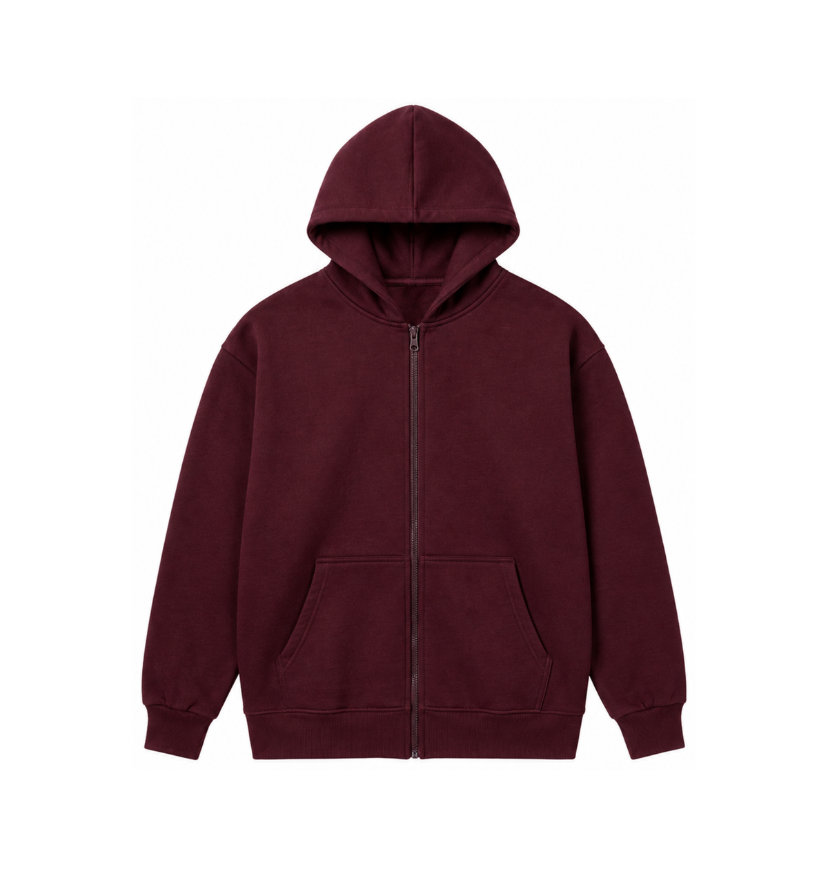 Oversized Full-Zip hoodie Burgundy